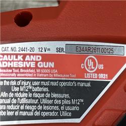 AS-IS Milwaukee 12V Lithium-Ion Cordless 10 oz. Adhesive and Caulk Gun (Tool-Only)