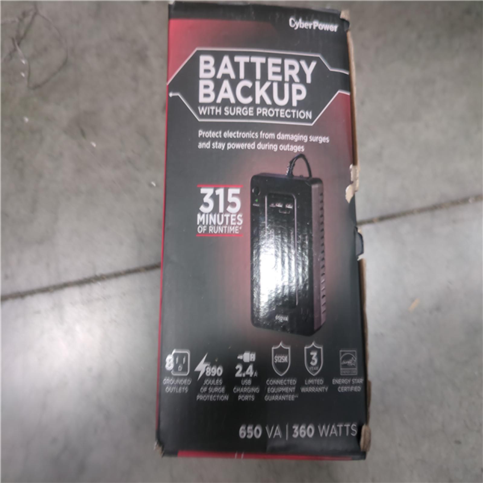 CALIFORNIA LIKE-NEW CYBERPOWER BATTERY BACKUP w/ SURGE PROTECTION