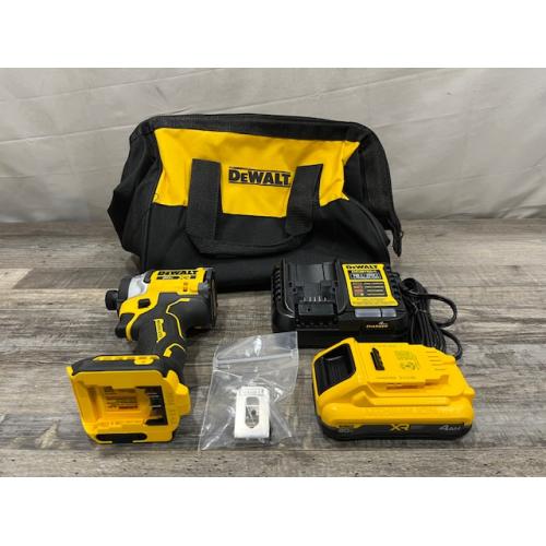 AS-IS DEWALT 20V MAX XR Lithium-Ion Brushless Cordless 3-Speed High Torque 1/4 in. Impact Driver Kit