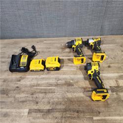 HOUSTON LOCATION - AS-IS DEWALT 3 TOOL COMBO KIT W/ (2) BATTERY & CHARGER