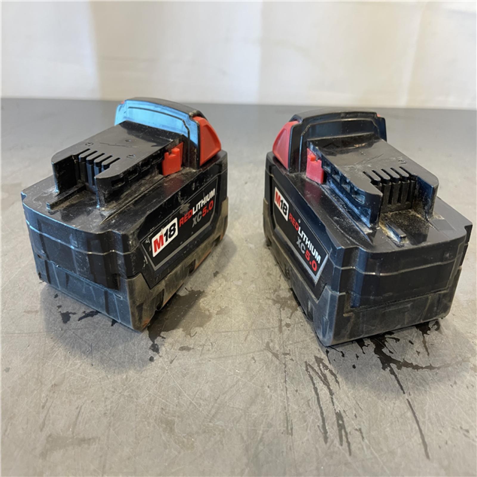 AS-IS - Milwaukee M18 18-Volt Lithium-Ion XC Starter Kit with Two 5.0Ah Batteries and Charger