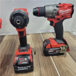 AS-IS Milwaukee M18 FUEL 18V Lithium-Ion Brushless Cordless Hammer Drill and Impact Driver Combo Kit (2-Tool) with 2 Batteries