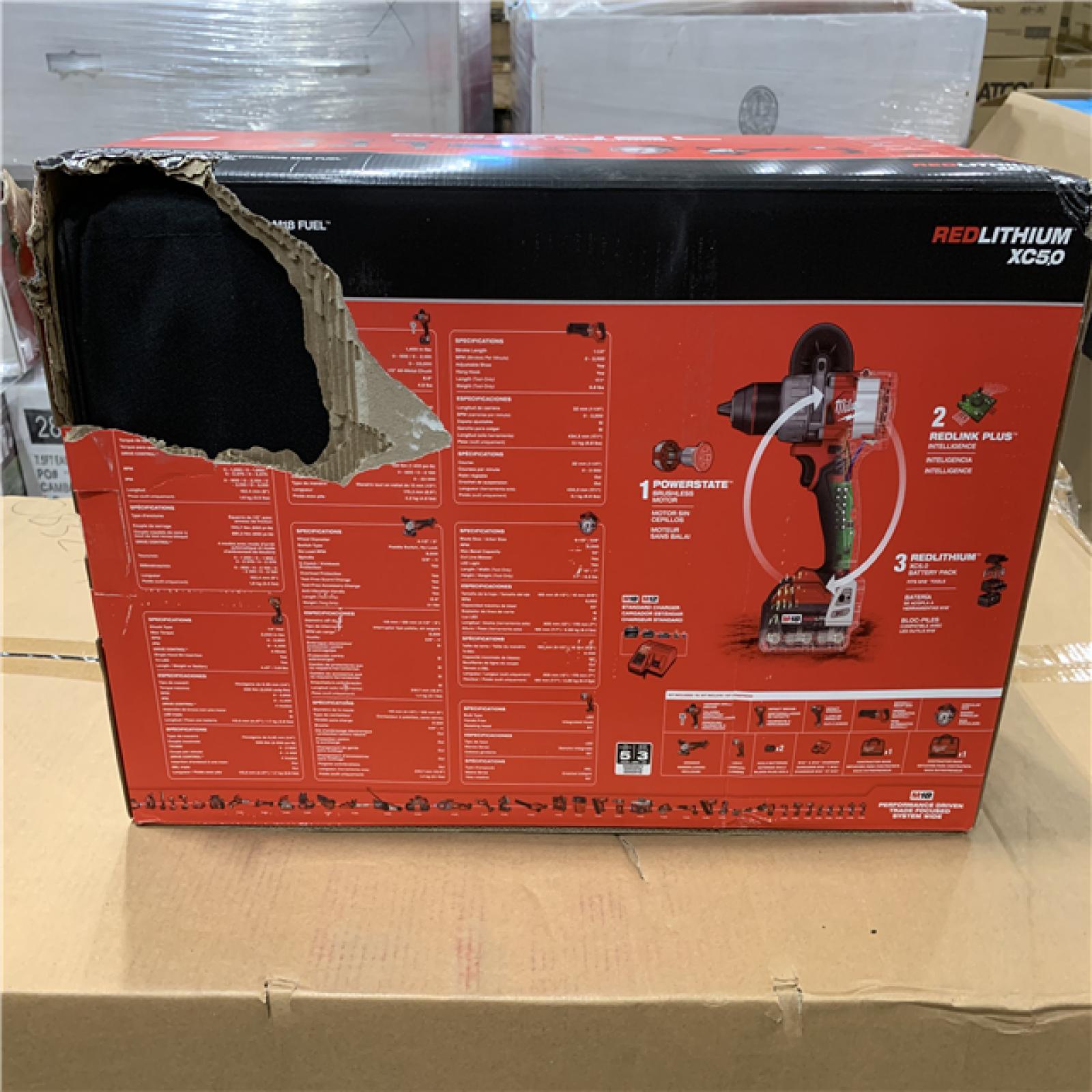 NEW! - Milwaukee M18 FUEL 18V Lithium-Ion Brushless Cordless Combo Kit with Two 5.0 Ah Batteries  1 Charger  2 Tool Bags (7-Tool)