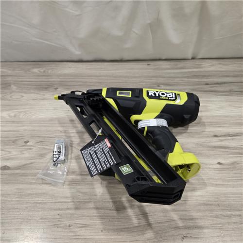 AS-IS Ryobi ONE+ HP 18V Cordless 15-Gauge 34° Angled Finish Nailer (Tool Only)