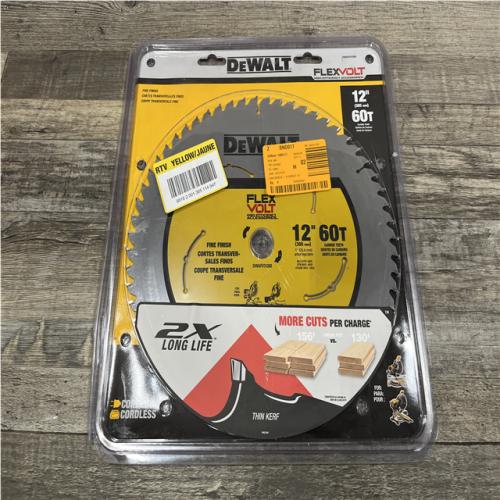 NEW - DEWALT FLEXVOLT 12 in. 60-Teeth Carbide-Tipped Miter Saw Blade