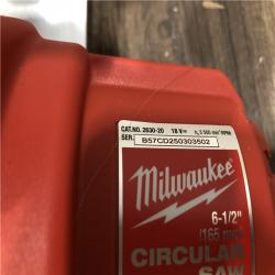 AS-IS Milwaukee 18V Lithium-Ion Cordless 6-1/2 in. Circular Saw (Tool-Only)