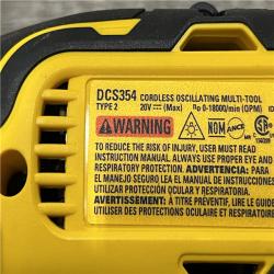 AS-IS DEWALT ATOMIC 20V MAX Cordless Brushless Oscillating Multi Tool Kit