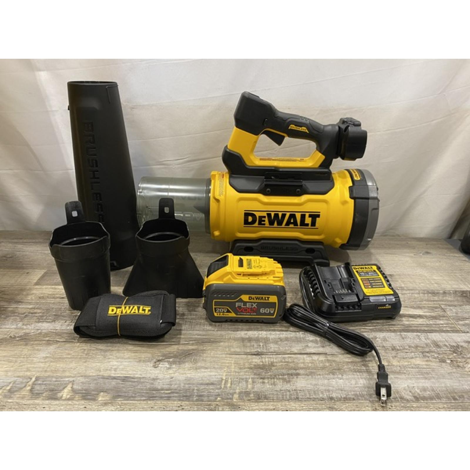 AS-IS DEWALT FLEXVOLT 60V MAX 160 MPH 760 CFM Brushless Cordless Axial Blower Kit