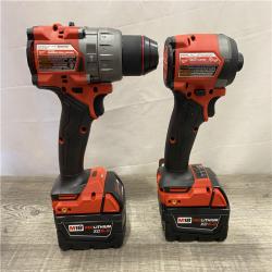 AS-IS Milwaukee FUEL 18V Lithium-Ion Brushless Cordless Hammer Drill and Impact Driver Combo Kit