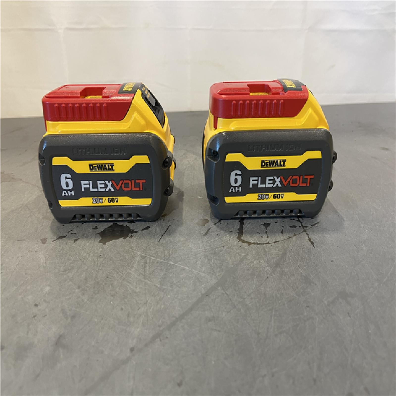 AS-IS - DEWALT FLEXVOLT 20-Volt/60-Volt MAX Lithium-Ion 6.0Ah Battery Pack (2-Pack)