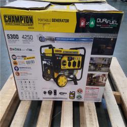 CALIFORNIA AS-IS CHAMPION DUAL FUEL PORTABLE GENERATOR