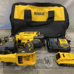 AS-IS DEWALT 20V MAX Lithium-Ion 15-Degree Electric Cordless Roofing Nailer Kit