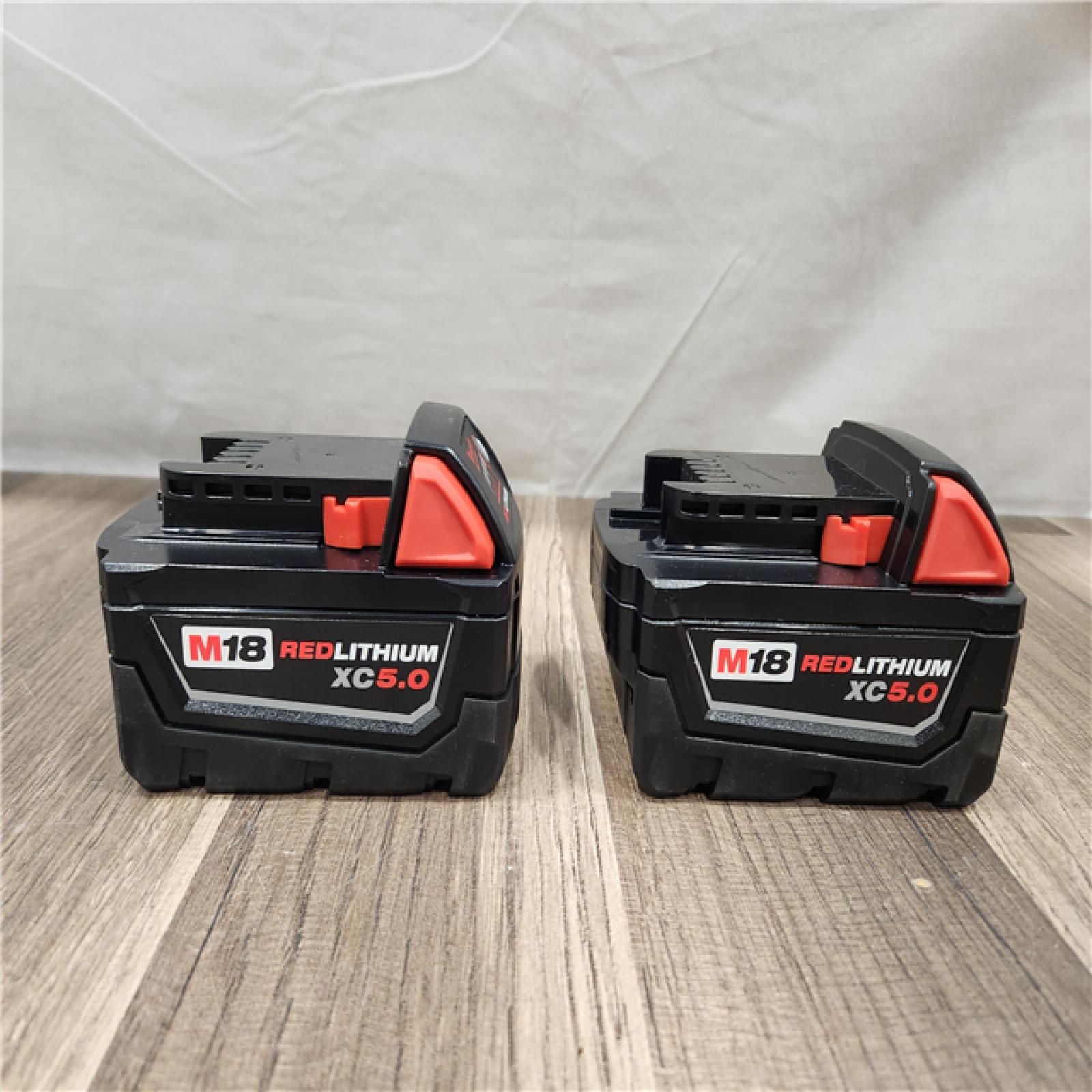 AS-IS - M18 18-Volt Lithium-Ion XC Starter Kit with Two 5.0Ah Batteries and Charger
