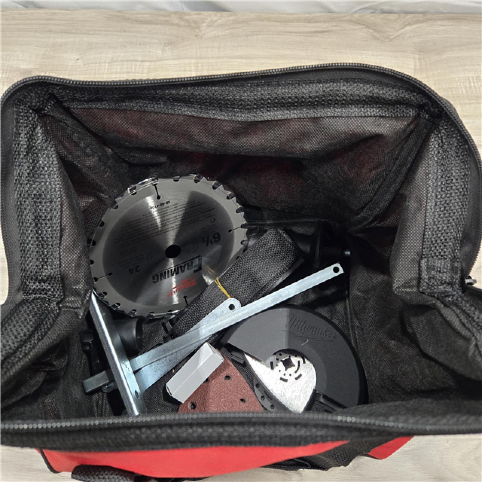 AS-IS M18 18V Lithium-Ion Cordless Combo Kit (8-Tool) with (3) Batteries, Charger and (2) Tool Bags