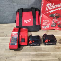 HOUSTON LOCATION - AS-IS Milwaukee M18 18V Cordless Brushed 2 Tool Drill/Driver and Impact Driver Kit