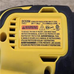 AS-IS DEWALT 20V MAX XR Cordless 3-Speed Oscillating Multi Tool Kit