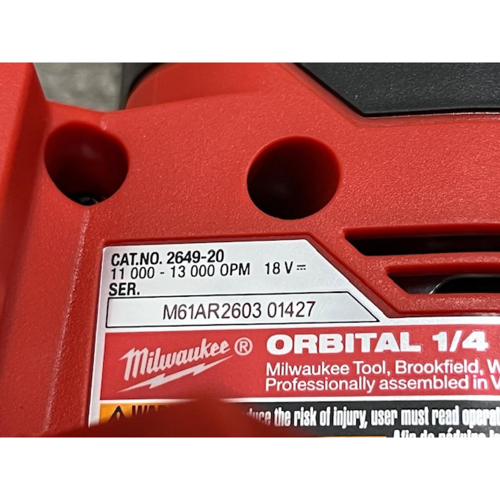 AS-IS Milwaukee 18V Lithium-Ion Cordless 1/4 in. Sheet Sander (Tool-Only)