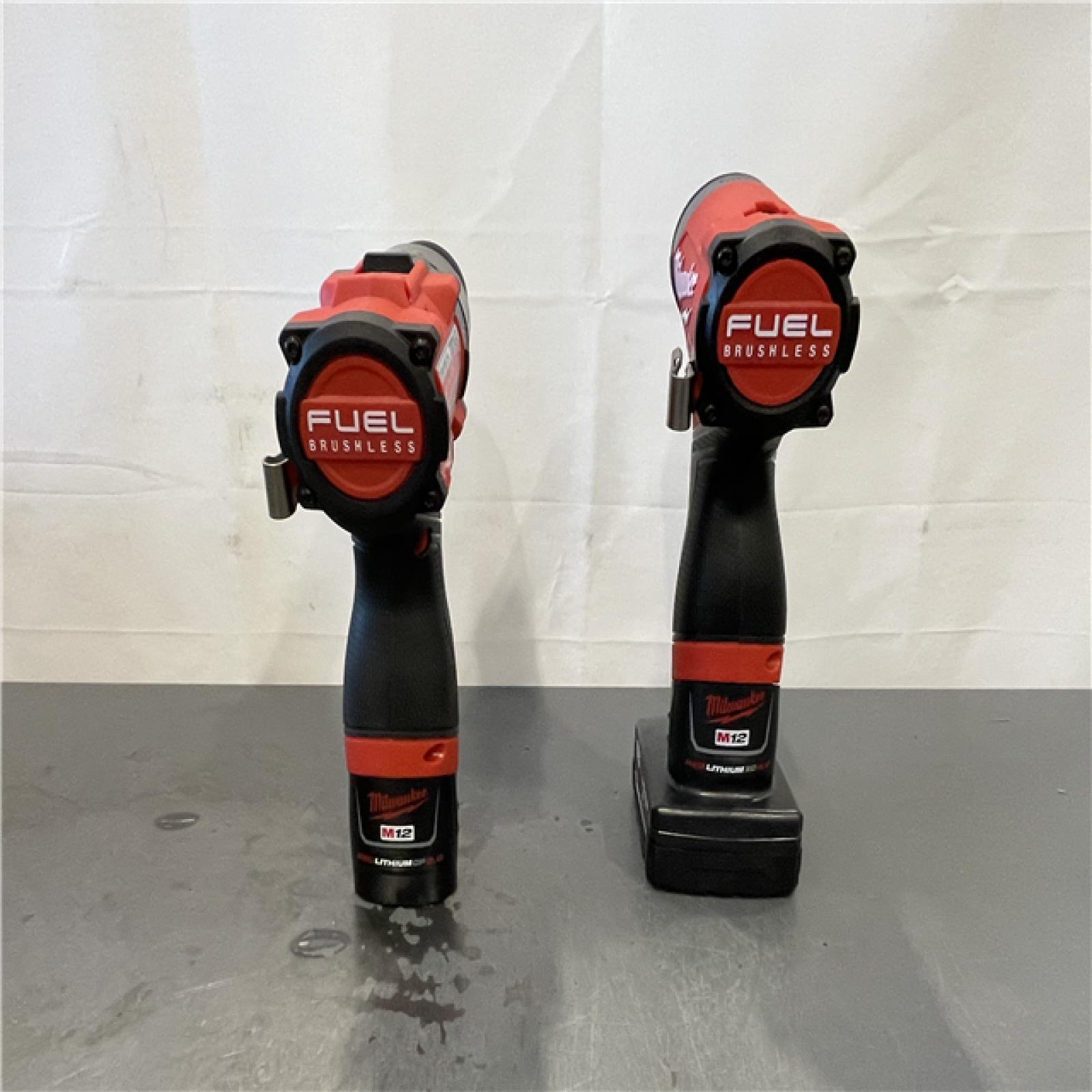 AS-IS- Milwaukee M12 FUEL 12V Lithium-Ion Brushless Cordless Stubby 3/8 in. Impact Wrench (Tool-Only)