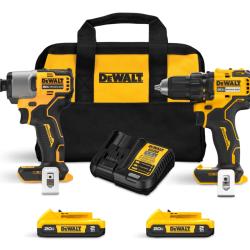 NEW - DEWALT 20V MAX Brushless 1/2 in. Drill Driver & 1/4 in. Impact Driver Kit