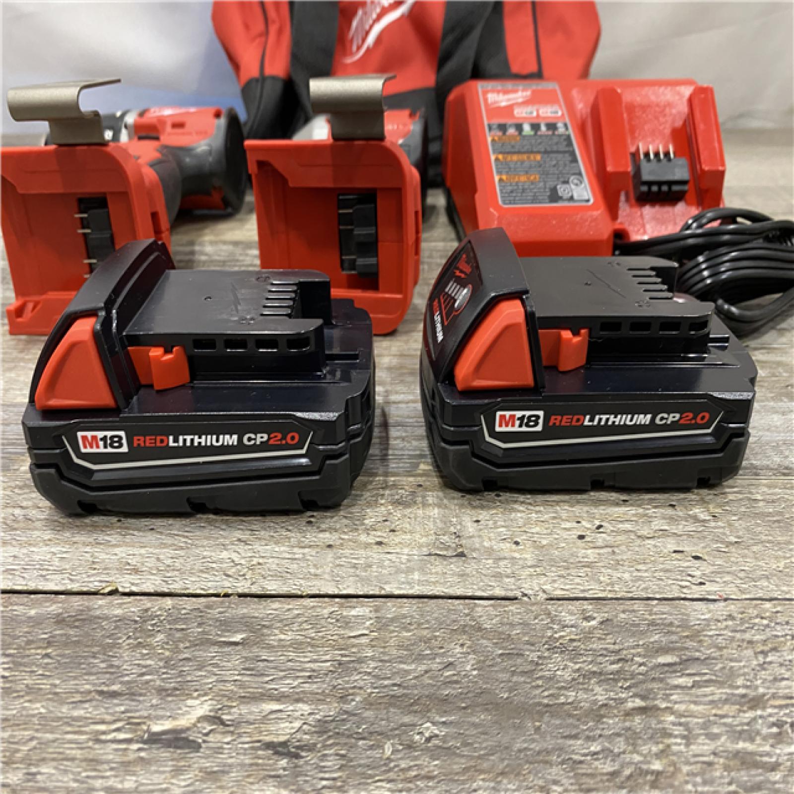 AS-IS Milwaukee 18V Lithium-Ion Brushless Cordless Compact Drill/Impact Combo Kit