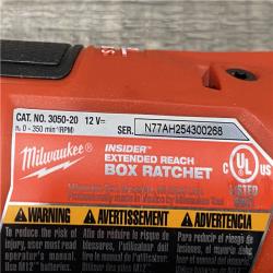 AS-IS Milwaukee FUEL INSIDER 12V Lithium-Ion Brushless Cordless 1/4 in. - 3/8 in. Extended Reach Box Ratchet Kit