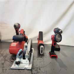 AS-IS- Milwaukee M18 18-Volt Lithium-Ion Cordless Combo Tool Kit (5-Tool) with (1) 3.0Ah and (1) 1.5Ah Battery  (1) Charger  (1) Tool Bag