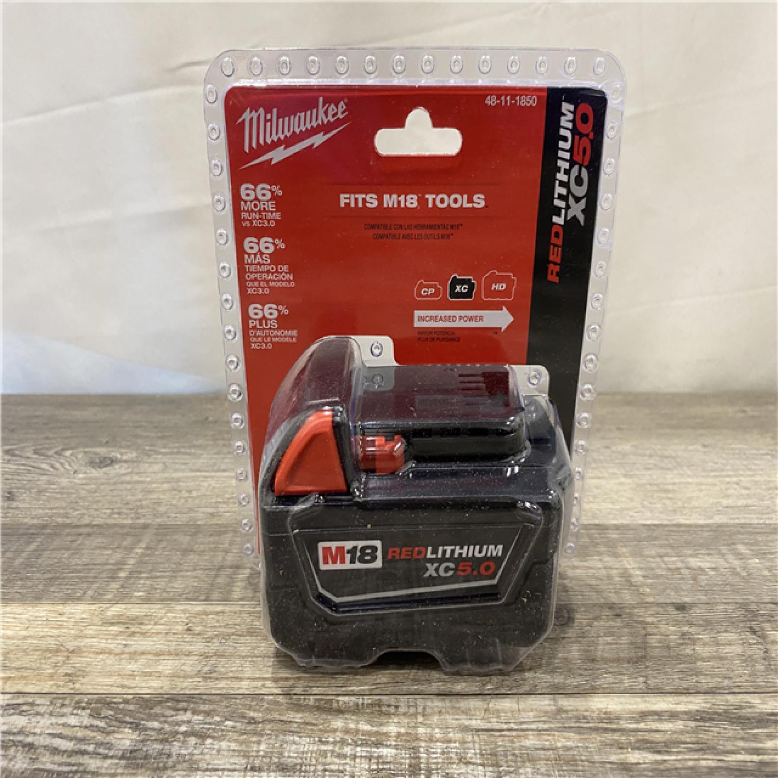 NEW - Milwaukee 18-Volt 5.0 Ah Lithium-Ion XC Extended Capacity Battery Pack