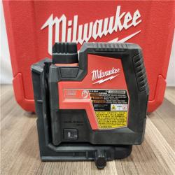 AS-IS- Milwaukee- Green Beam Laser Cross Line Plumb Point USB Rechargeable