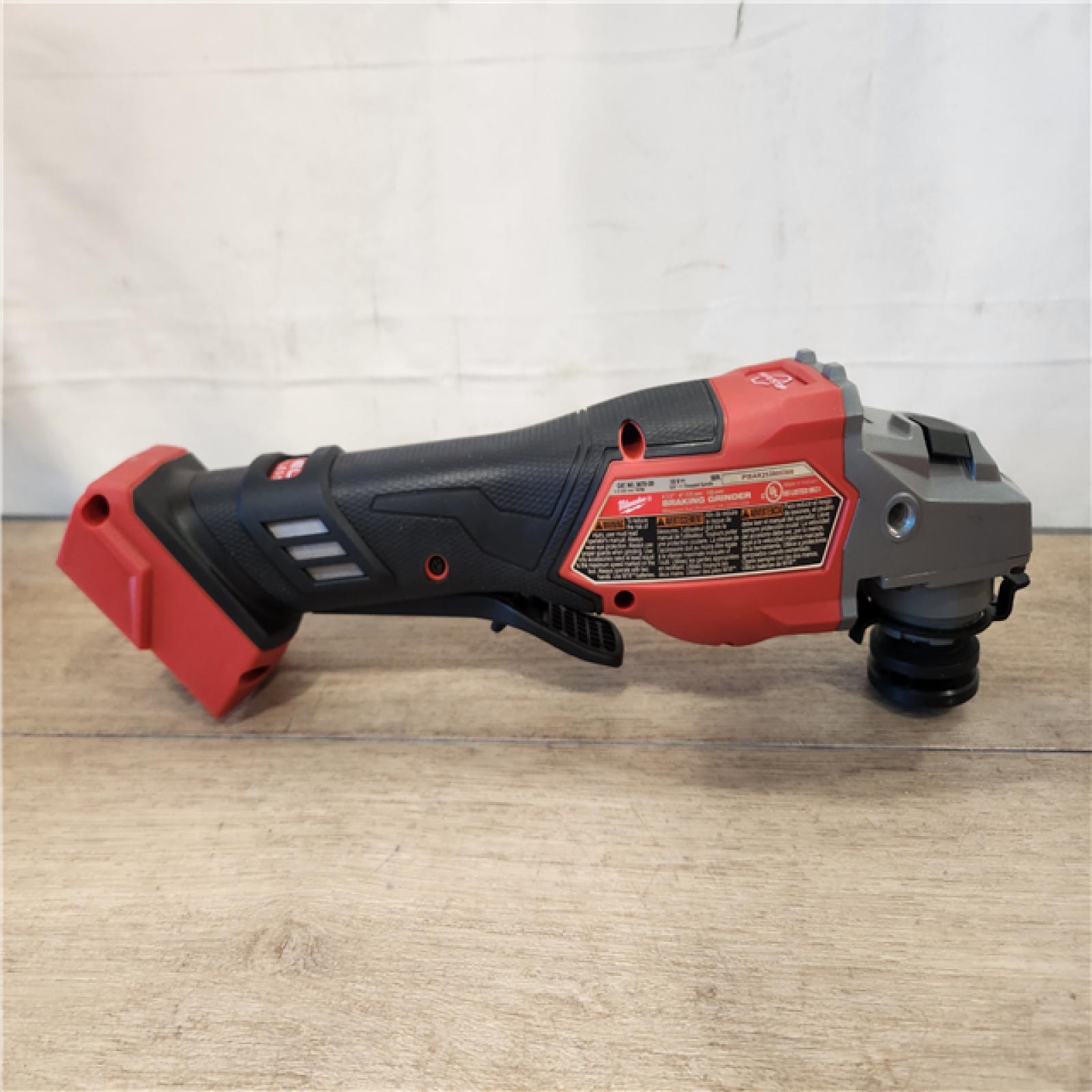 AS-IS- Milwaukee FUEL 18-Volt Lithium-Ion Brushless Cordless 4-1/2 in./6 in. Braking Grinder with Paddle Switch (Tool-Only)