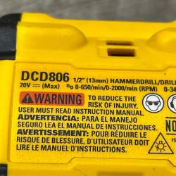 AS-IS DEWALT 20V XR Brushless Cordless 1/2 in. Hammer Drill (Tool-Only)