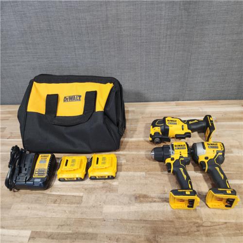 HOUSTON LOCATION - AS-IS DEWALT ATOMIC 20-Volt Lithium-Ion Cordless Brushless (3-Tool) Combo Kit