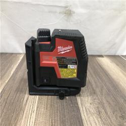 AS-IS Milwaukee 100 ft. REDLITHIUM Lithium-Ion USB Green Rechargeable Cross Line Laser Level with Charger