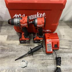 AS-IS Milwaukee FUEL 18V Lithium-Ion Brushless Cordless Hammer Drill and Impact Driver Combo Kit