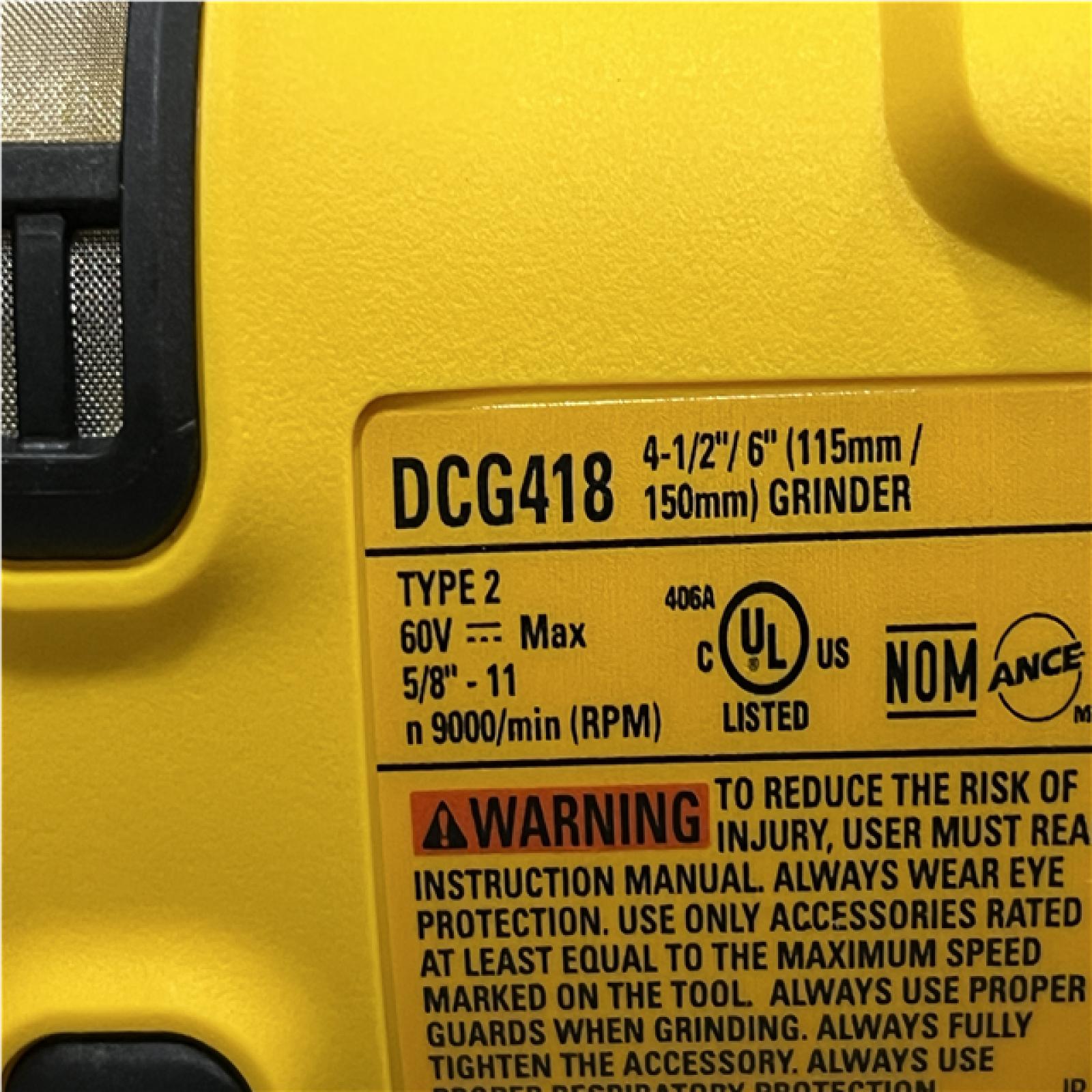 AS-IS DEWALT FLEXVOLT 60V MAX Cordless Brushless 4.5 in. to 6 in. Small Angle Grinder with Kickback Brake (Tool Only)
