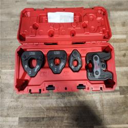 HOUSTON LOCATION - AS-IS MILWAUKEE 1/2 in. - 1 in. IPS-P Pivoting Press Ring Kit for M12 FORCE LOGIC Press Tool