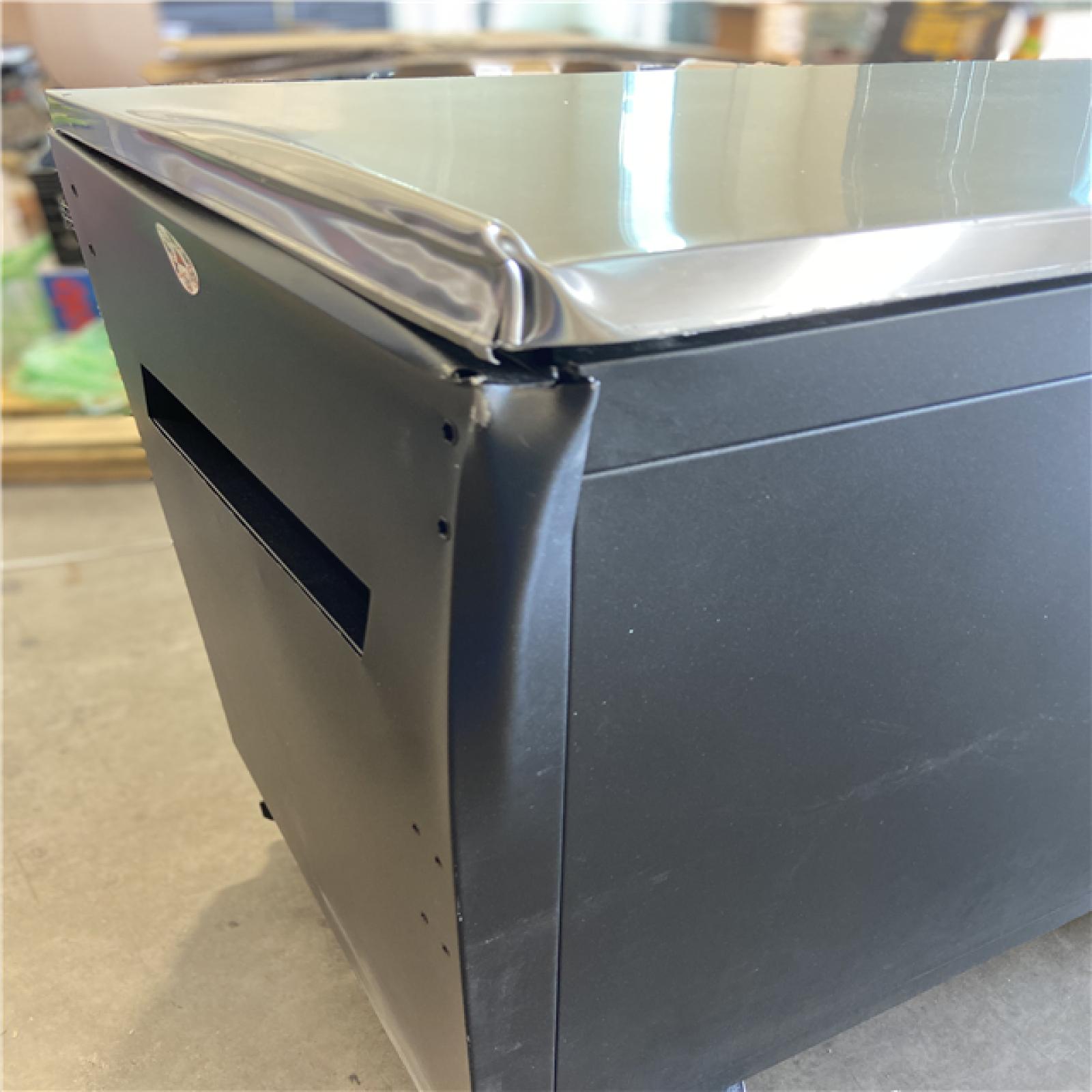 DALLAS LOCATION - Husky 96 in. W x 24 in. D 16-Drawer Heavy-Duty Mobile Workbench with Stainless Steel Top in Matte Black