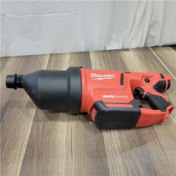 AS-IS Milwaukee M12 12-Volt Lithium-Ion Cordless Drain Cleaning Airsnake Air Gun Kit with (1) 2.0Ah Battery, Toilet Attachments