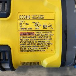 AS-IS DEWALT FLEXVOLT 60V MAX Cordless Brushless 4.5 in. to 6 in. Small Angle Grinder with Kickback Brake (Tool Only)
