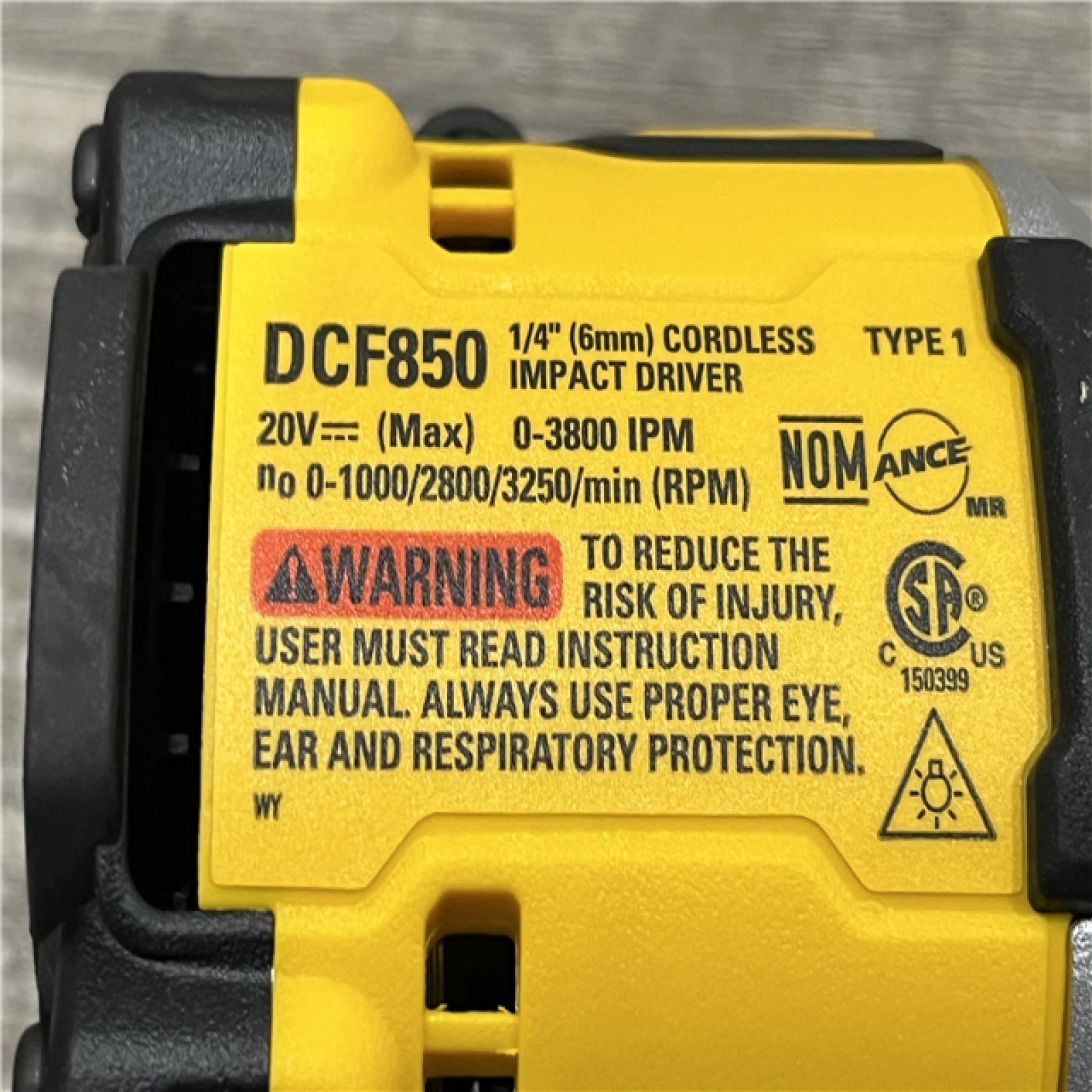 AS-IS DEWALT ATOMIC 20V MAX Cordless Brushless Compact 1/4 in. Impact Driver (Tool Only)
