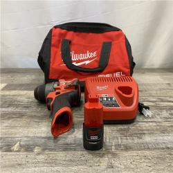 AS-IS Milwaukee FUEL 12-Volt Lithium-Ion Brushless Cordless 1/2 in. Hammer Drill Kit