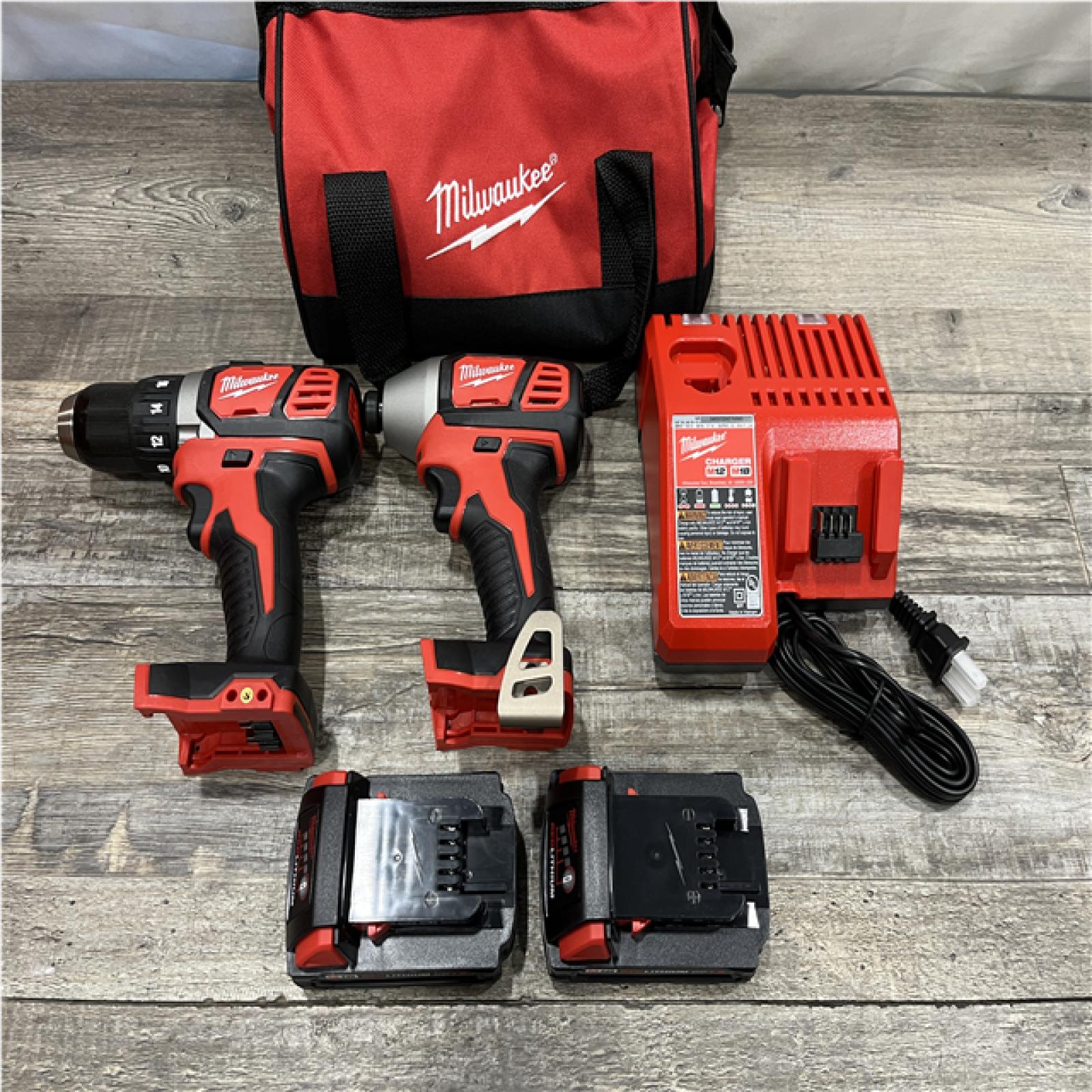 AS-IS Milwaukee 18V Lithium-Ion Cordless Drill Driver/Impact Driver Combo Kit