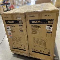 DALLAS LOCATION - Husky Tool Storage 46 in. W x 18 in. D 9-Drawer Mobile Workbench Cabinet in Gloss Black - 2 UNITS