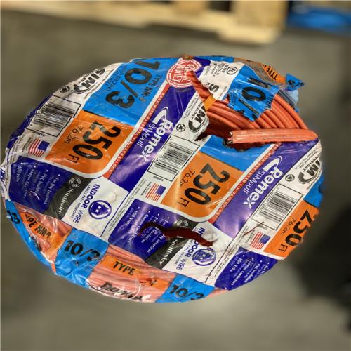NEW! - SOUTHWIRE 63948455 Romex Nm-B Non-Metallic Sheathed Cable with Ground  10/3  250 Ft Per Roll-2487710