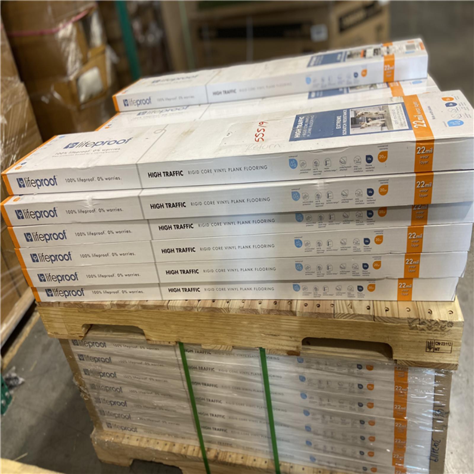 DALLAS LOCATION - Lifeproof Luxurious Pine Wood 22 MIL x 8.7 in. W x 48 in. L Click Lock Waterproof Luxury Vinyl Plank Flooring (20.1 sqft/case) 50 CASES62 CASES