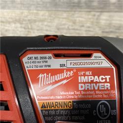 AS-IS Milwaukee 18V Lithium-Ion Cordless 1/4 in. Impact Driver Kit