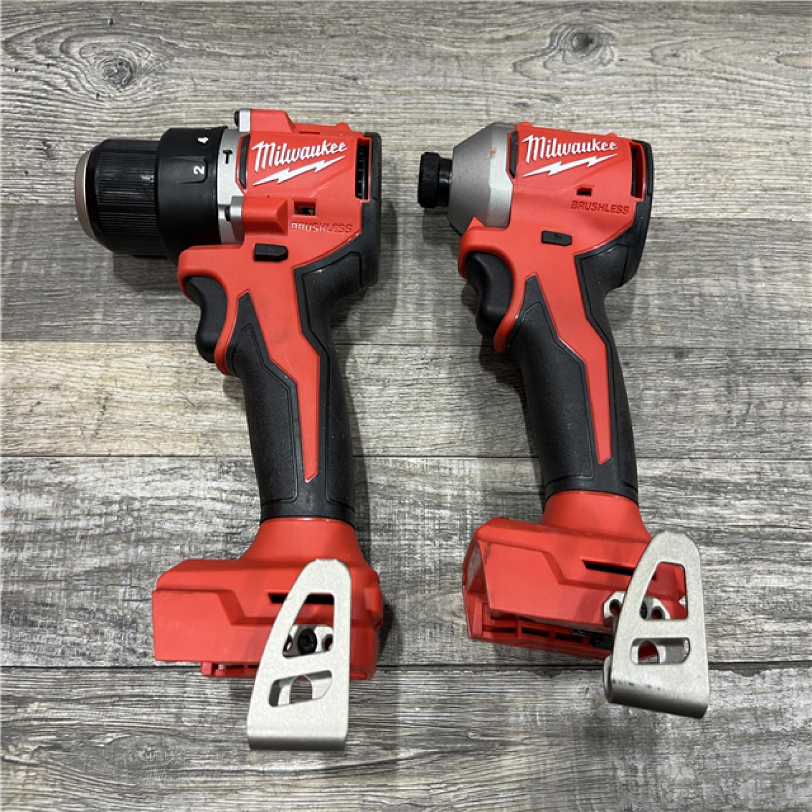 AS-IS Milwaukee 18-Volt Lithium-Ion Brushless Cordless Compact Hammer Drill/Impact Combo Kit