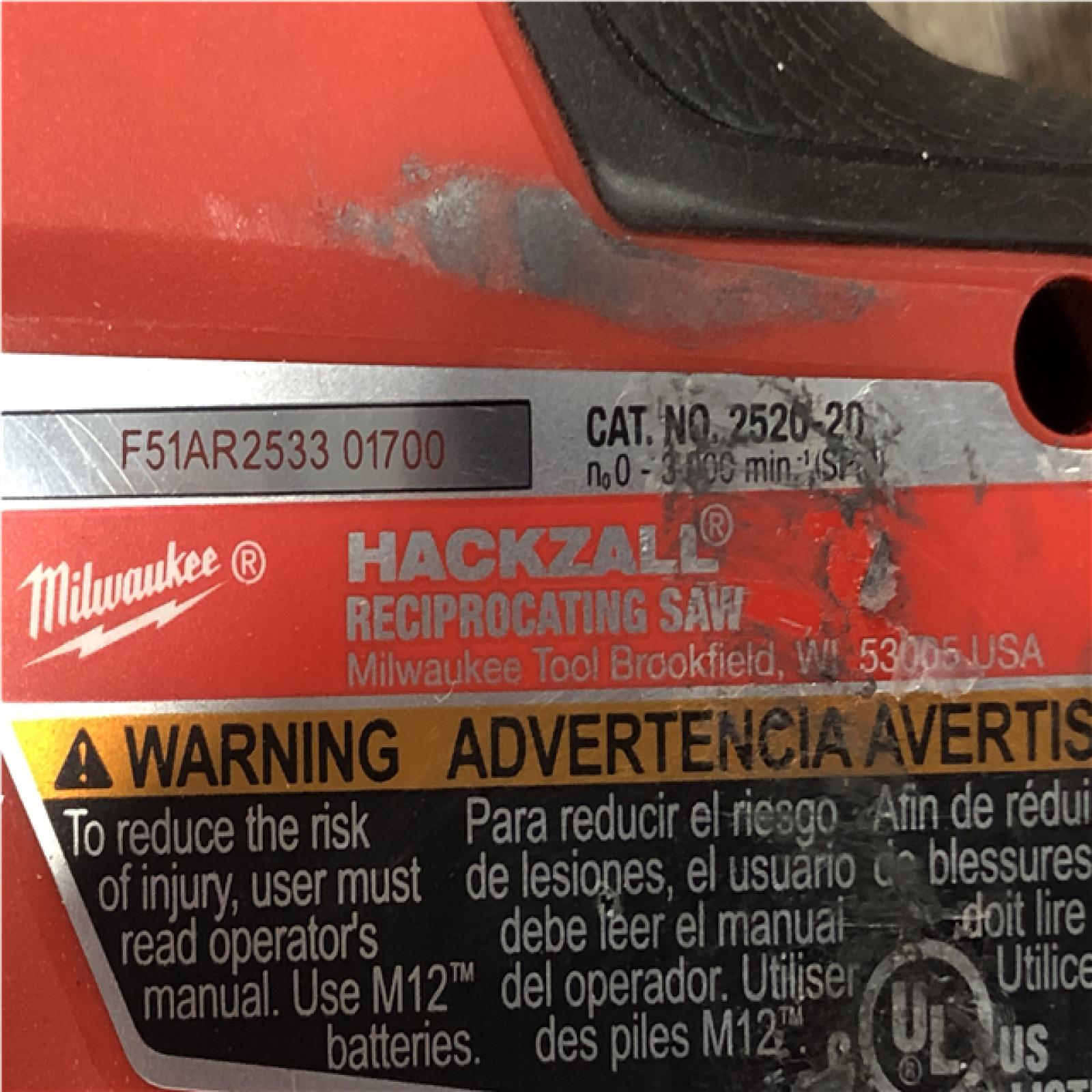AS-IS Milwaukee FUEL 12V Lithium-Ion Brushless Cordless HACKZALL Reciprocating Saw (Tool-Only)