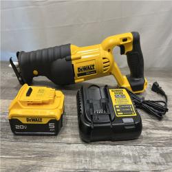 AS-IS DEWALT 20-Volt MAX Lithium-Ion Cordless Reciprocating Saw Kit with Battery 5Ah  Charger and Case