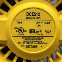 AS-IS DEWALT 20V MAX Jobsite Fan (Tool Only)