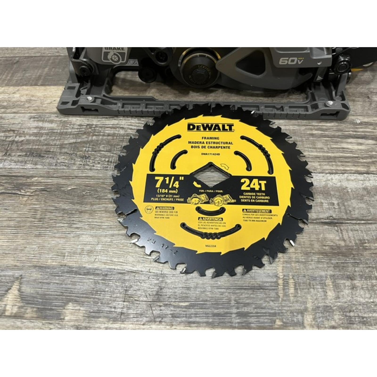 AS-IS DEWALT FLEXVOLT 60V MAX Cordless Brushless 7-1/4 in. Wormdrive Style Circular Saw (Tool Only)